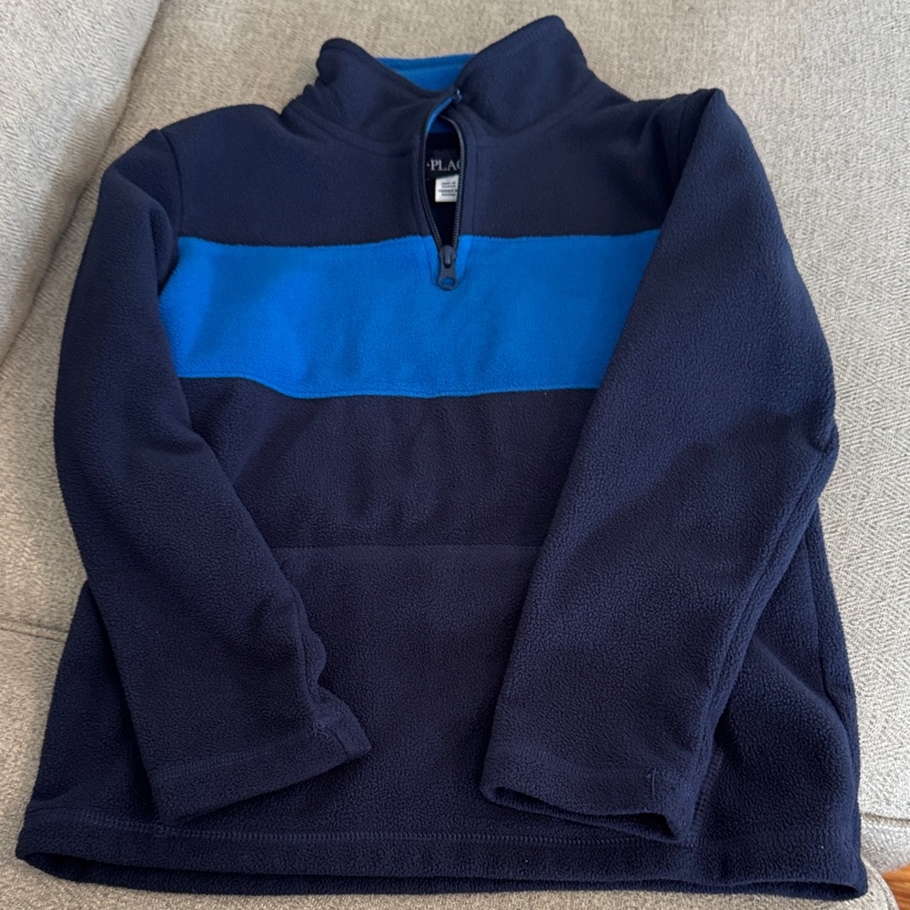 Children’ place Kids Fleece Jacket in Navy and Bright Blue